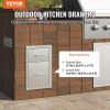 VEVOR Outdoor Kitchen Drawers 13" W x 20.4" H x 20.8" D, Flush Mount Double BBQ Access Drawers with Stainless Steel Handle