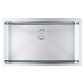 VEVOR Kitchen Sink, 304 Stainless Steel Drop-In Sinks, Undermount Single Bowl Basin with Accessories(Pack of 3) (Sink Width: 30 inch, Sink Structure: Stepless)