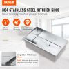 VEVOR Kitchen Sink, 304 Stainless Steel Drop-In Sinks, Undermount Single Bowl Basin with Accessories(Pack of 3)